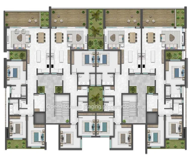 Appartement avec une vue mer féérique. 3 chambres, Piscine. Accessible aux étrangers.