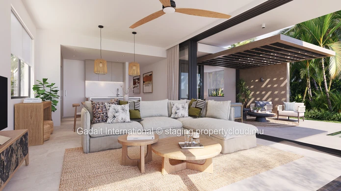 Invest in a luxury 2 bedroom villa with golf view in Azuri, Mauritius