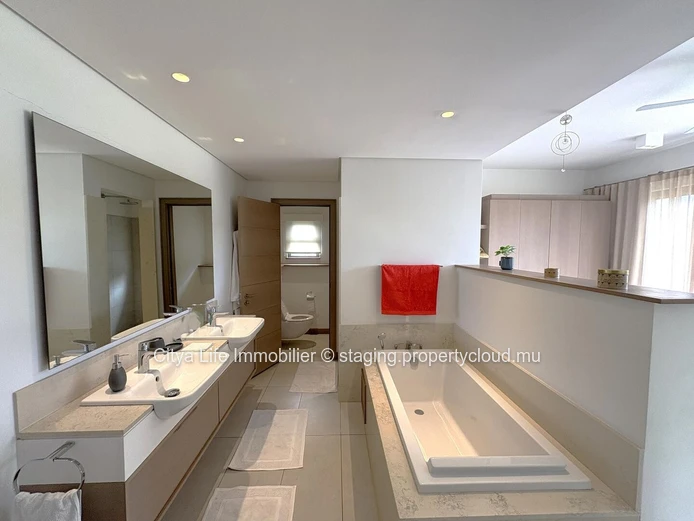 Villa SCS à vendre à Mon Choisy, 512m² habitables, 884m² terrain, 4 chambres, bureau, piscine privée. Prix : 1,850M €.