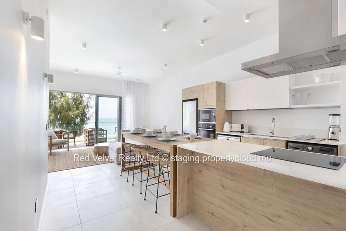 Beachfront 3-Bedroom Apartment for Rent in Grand Gaube | Private Beach Access