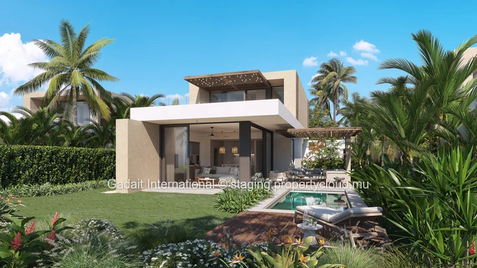 Invest in a luxury 2 bedroom villa with golf view in Azuri, Mauritius