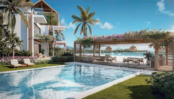 Appartement R+2 à vendre à Rivière Noire - Black River, 164m², 3 chambres, piscine commune, vue mer, proche golf. 979...