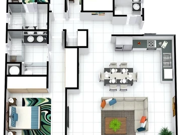 Appartement de 3 Chambres