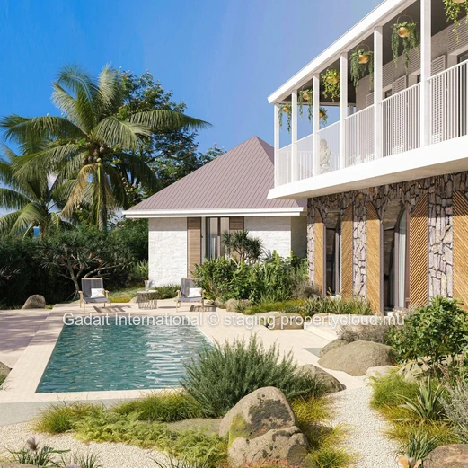 À vendre : Villa 4 chambres avec vue lagon, piscine