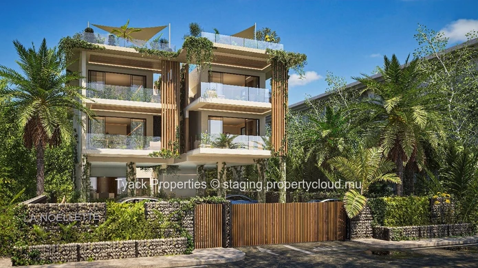"Spacious Beachfront Apartment on first floor with double storey with Stunning Sea Views in Grand Baie - 4 Bed, Pool,...