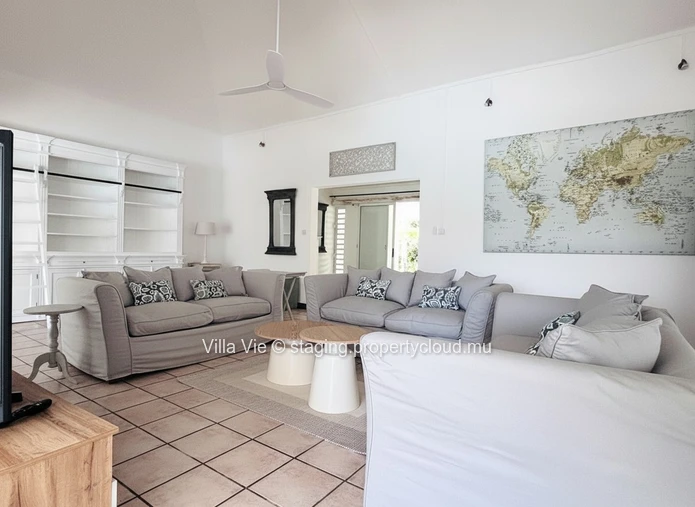 Cap Malheureux - Maison familiale de 3 chambres en-suite avec studio, piscine et accès mer