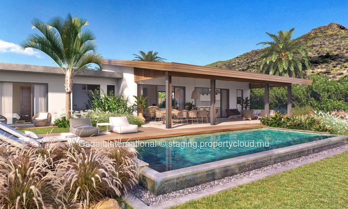 Luxury villa with mountain views, close to golf course and beaches for sale | Tamarin, Mauritius