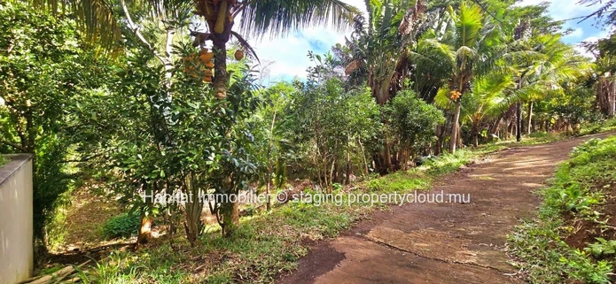 This beautiful residential plot of 225 toises (20 perches) is located in a private and intimate morcellement in Chamarel