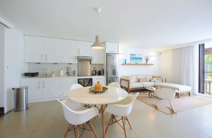 "Charming Apartment with Sea View in Mon Choisy, Trou aux Biches - Fully Furnished, Communal Pool - Close to Amenitie...