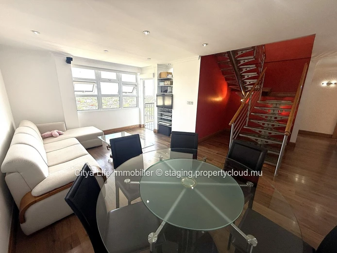Luxurious 4-Bed penthouse in Quatre Bornes with Rooftop Access & Mountain Views.