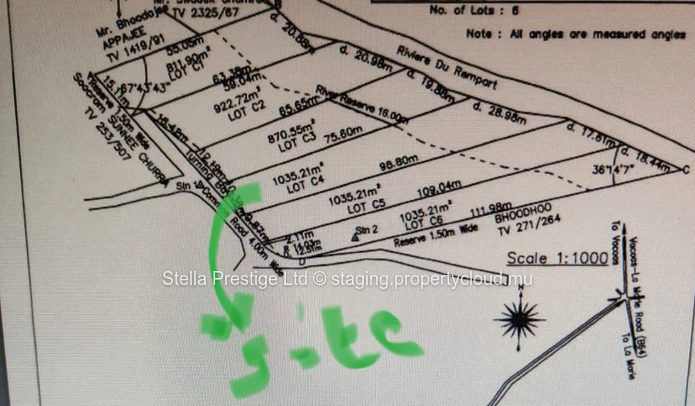 "Prime Residential Land in Henrietta, Vacoas-Phoenix Area - 1.035m² for Rs"