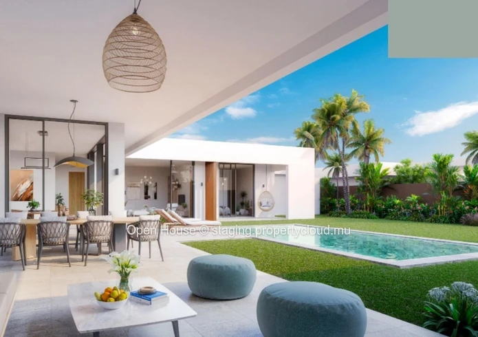 Nouveau projet - Villa PDS à vendre à Grand Baie, 3 chambres en suite, espace bureau, piscine privée, beaux volumes.
