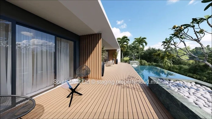 Villa under construction on a golf course 