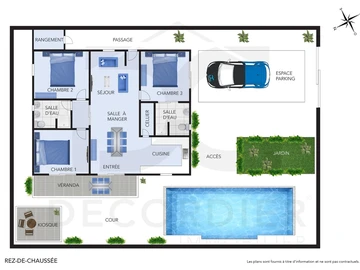 Maison de 3 Chambres