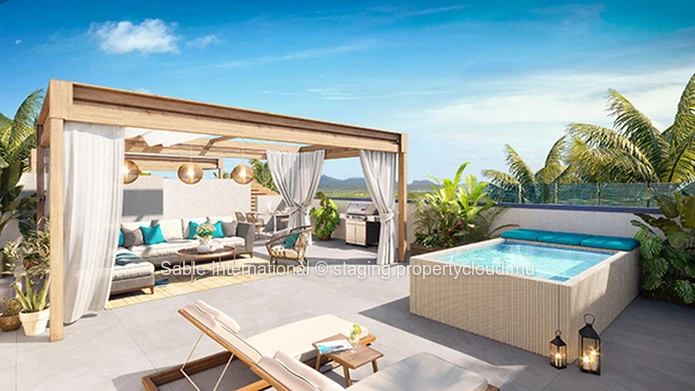 Stunning G+2 Apartment in Péreybère with Pool & Sea Access 