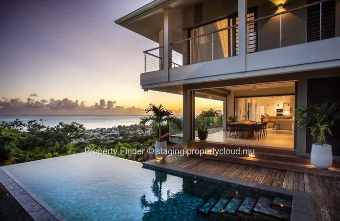Villa de luxe de 4 chambres avec une vue imprenable sur le Morne