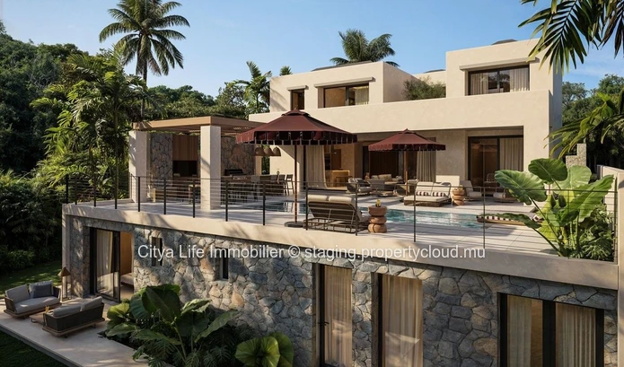 Villa IRS à vendre à Bel Ombre, Sud, 322m² habitables, 709m² terrain, 4 chambres, piscine privée €.