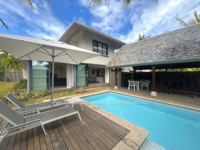 Elegant 3-Bedroom Garden Villa in Mauritius – Private Pool, Resort Services & Beach Proximity