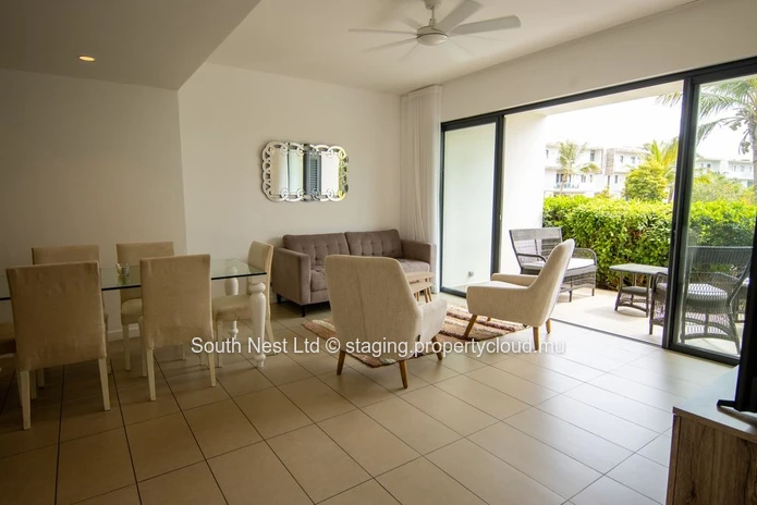 Furnished ground floor apartment with 3 bedrooms and garden 