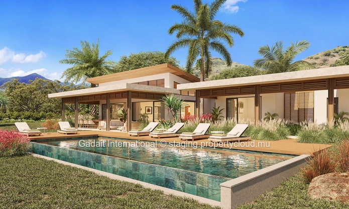 Luxury villa with mountain views, close to golf course and beaches for sale | Tamarin, Mauritius