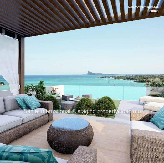 Beachfront Luxury Living in Grand Baie - Spacious 3-Bedroom Apartment with Pool, Sea View, and Rooftop Access 