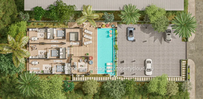 "Spacious Beachfront Apartment on first floor with double storey with Stunning Sea Views in Grand Baie - 4 Bed, Pool,...