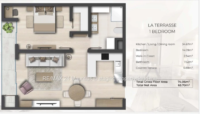 1-Bedroom Apartment Cap Marina - La Terrasse Residence