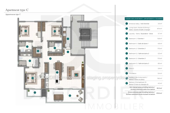 Stunning penthouse in Pointe aux Canonniers