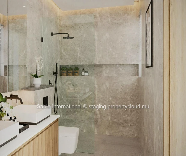 Appartement R+2 à vendre à Pointe aux Piments, Trou aux Biches. 170m², 3 chambres, piscine commune, salle de gym.