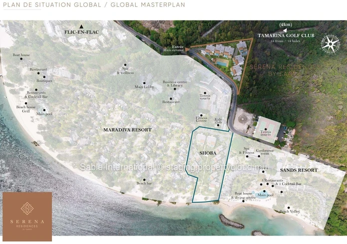 Appartement de luxe en bord de mer avec piscine privée à Flic en Flac - 171m² - Entièrement meublé - Accès à la mer