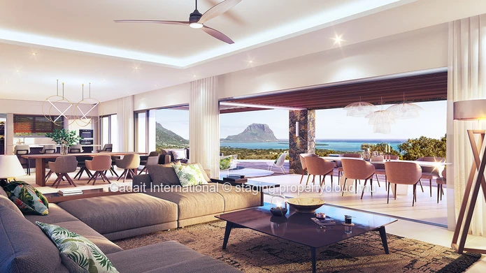 Magnifique villa de plain pied à vendre à Rivière Noire, avec Vue morne à l'Ile Maurice