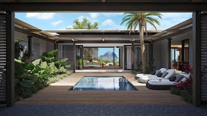Luxury Villa in Smart City Tamarin with Private Pool, Beachfront, Tennis Court, and More! 