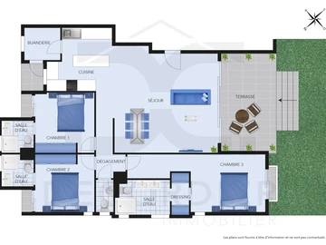 Appartement de 3 Chambres