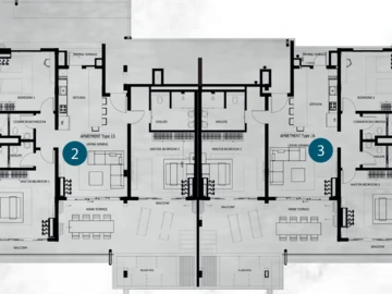 Penthouse de 3 Chambres