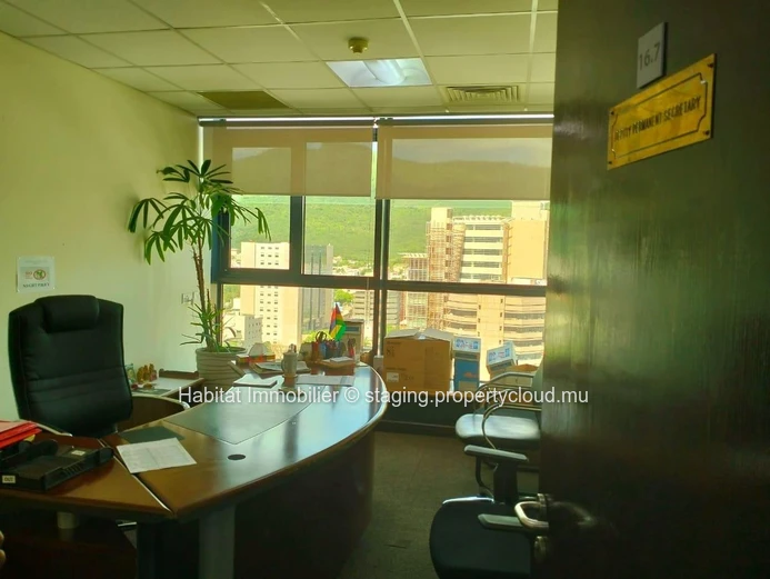 FOR SALE - A large high-end unfurnished air-conditioned office space of 619 m2 located in downtown Port-Louis.
