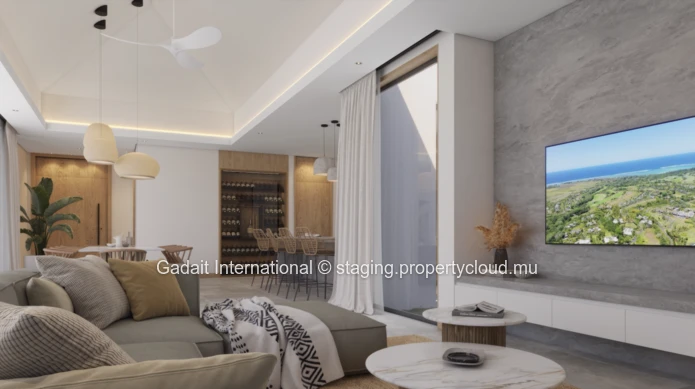 For sale exceptional contemporary villa in the Bel Ombre estate, in the south of Mauritius