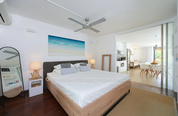 "Charming Apartment with Sea View in Mon Choisy, Trou aux Biches - Fully Furnished, Communal Pool - Close to Amenitie...