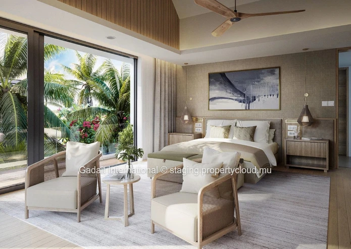 Luxury villa for sale in Belle Mare, Mauritius with direct access to the beach