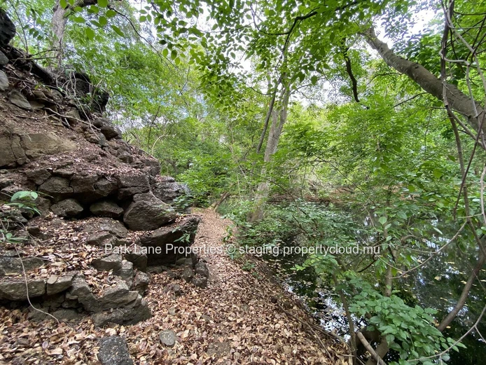 Parcelle paisible dans un domaine privé à Tamarin avec rivière et vue sur les montagnes