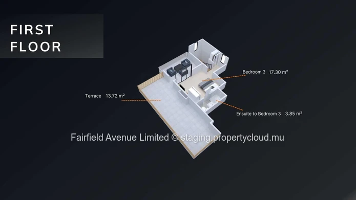 Townhouse PDS à vendre à Grand Baie, 132m², 3 chambres en suite, piscine privée, meublé, climatisé, proche écoles, hô...