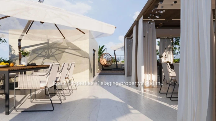 Modern 3-Bedroom Apartments with Rooftop Pool in Pereybere