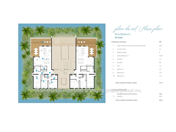 Appartement situé dans une résidence à 3 minutes de la plage