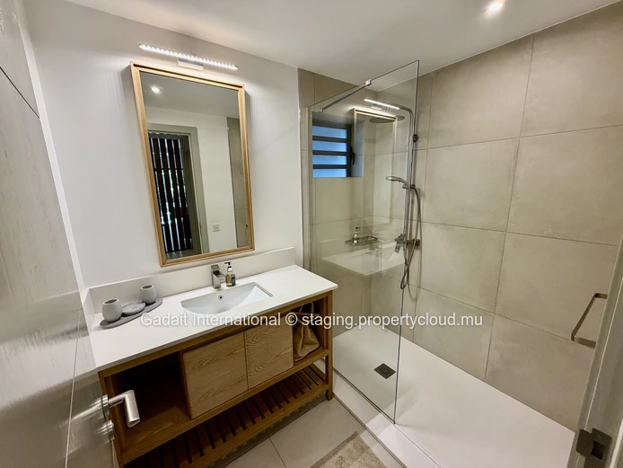 3-bedroom ground-floor apartment with covered terrace – Pointe aux Canonniers