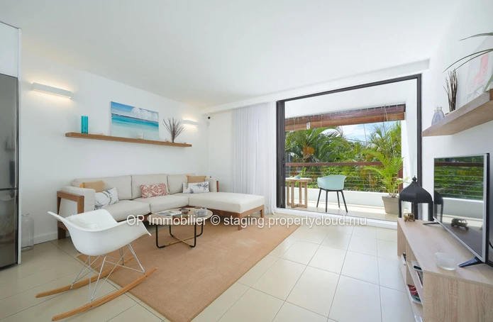 "Charming Apartment with Sea View in Mon Choisy, Trou aux Biches - Fully Furnished, Communal Pool - Close to Amenitie...