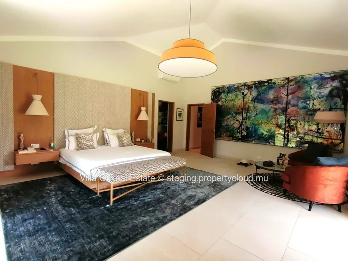 Gorgeous villa completely renovated, with multiple openings to a very large terrace and its lovely pool, overlooking ...