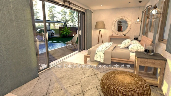 In a small residential area, charming single-storey house with pool and garden view, enclosed by a stone wall, in the...