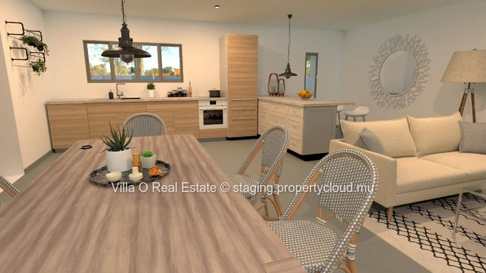In a small residential area, charming single-storey house with pool and garden view, enclosed by a stone wall, in the...