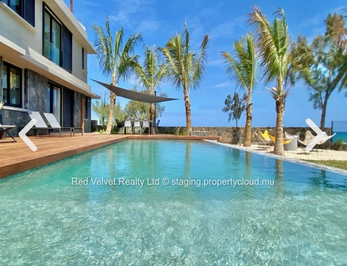  Luxurious Beachfront Apartment for Rent in Pereybere, Grand Baie