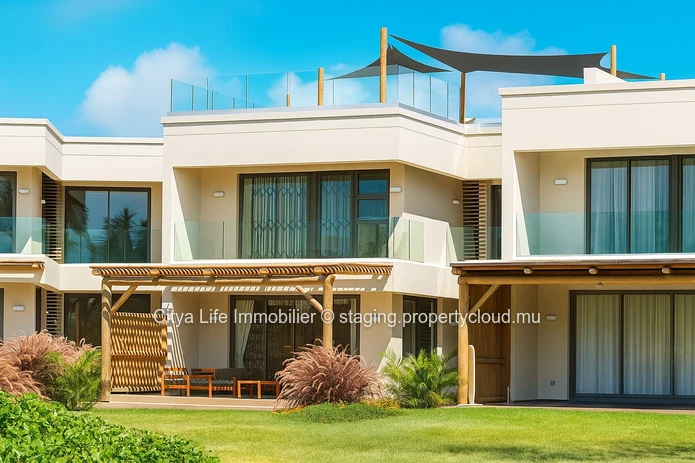 Duplex Projet local à vendre, Calodyne, 300m², 4 chambres, piscine privée, vue mer, meublé, Rs.