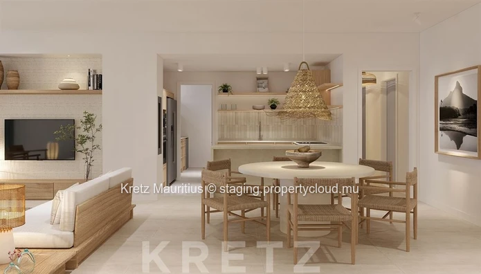 Three-bedroom apartment just a stone's throw from the beach – exclusive hotel services